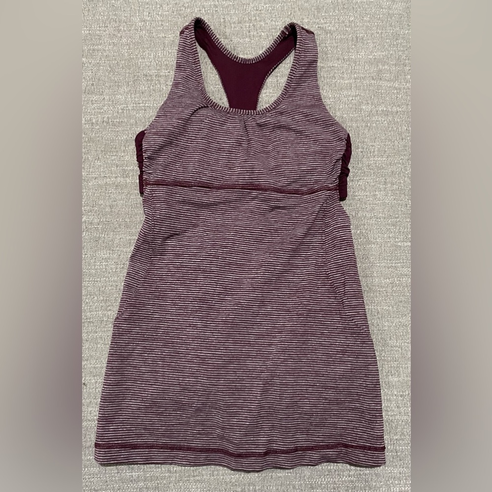 Lululemon Striped Racerback Tank Top Size 4